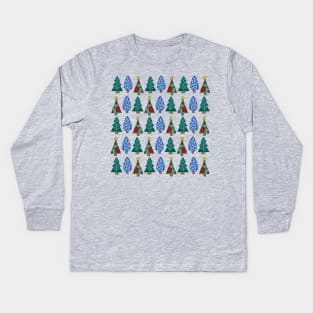 Holiday Trees | Christmas Trees | Winter Trees Kids Long Sleeve T-Shirt